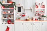 Navidad Cocina Telón de Fondo de Pared Blanco para Fotografía DBD-H19149