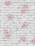 Brick Flower Wall Backdrop for Baby Photography