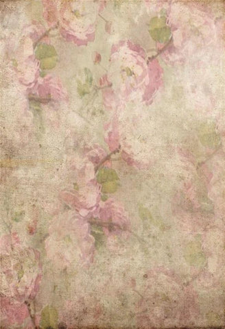 Grunge Pink Floral Photo Studio Backdrop GA-60