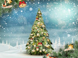 Merry Christmas Banner Christmas Tree Backdrops  DBD-19386