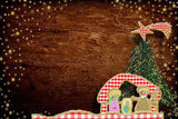 Brown Wood Christmas Decor Backdrops DBD-19385