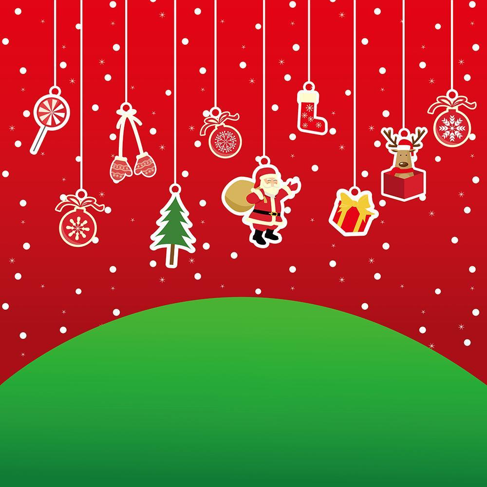 Cartoon Santa Christmas Photography Backdrops DBD-19318