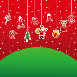 Cartoon Santa Christmas Photography Backdrops DBD-19318