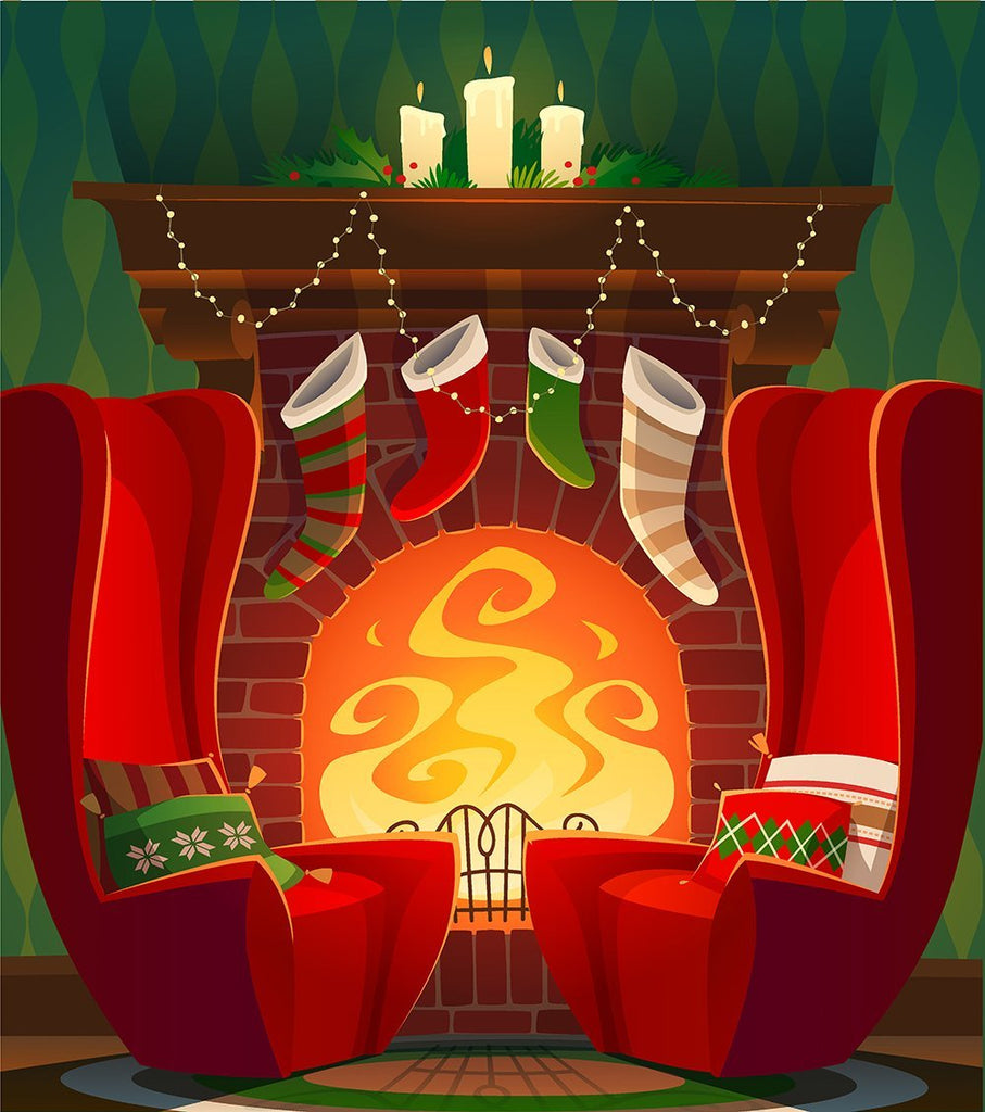 Merry Christmas Stove Stock Photography Backdrops DBD-19291