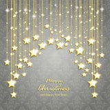 Happy New Year And Merry Christmas Stars Pendant Photo Backdrop DBD-19397