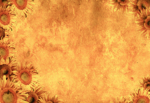 Vintage Oil Painting Sunflowers Backdrop