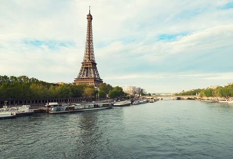 Paris Eiffel Tower Seine Backdrop for Photo Studio D120