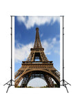 Paris Eiffel Tower Blue Sky Backdrop for Photo Studio D122