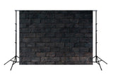 Black Brick Wall Rough Texture Backdrop for Photo Booth D130