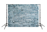 Cyan Old Brick Wall Texture Backdrops for Photo Shoot D141