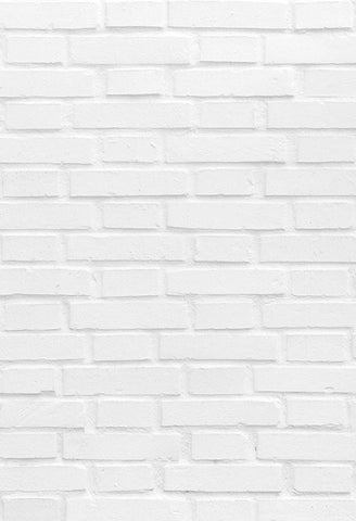 White Textured Brick Wall Photography Backdrop D-240