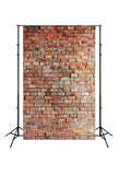 Vintage Red Brick Wall Texture Backdrop for Photography D-249