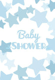 Blue Stars Baby Shower Newborn Photography Backdrop D259