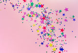 Estrellas Brillantes Baby Shower Telón de Fondo Rosado para Fotos de Recién Nacido D292