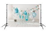 Baby Shower Photo Backdrop Festive Ballons Banner D297