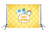 Baby Shower Decorations Yellow Backdrop for Photography D299