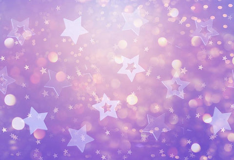 Baby Shower Decorations Purple Stars Bokeh Backdrop for Photo D302