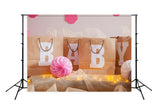 Girl Baby Shower Decoration Paty Photo Booth Backdrop D314