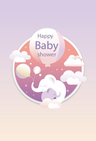 Elephant Baby Shower Decorations Backdrop for Photo D316