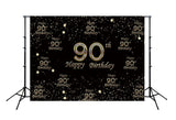 Happy 90th Birthday Decoration Backdrop for Photography  D353