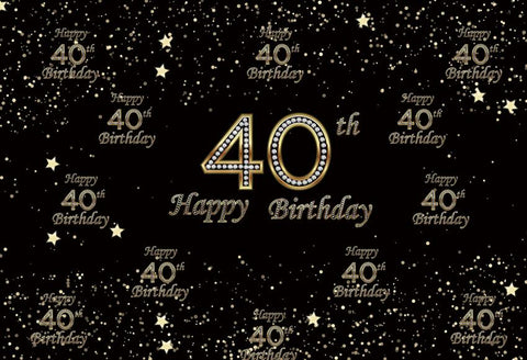 40th Birthday Photography Backdrop for Party Decoration D358