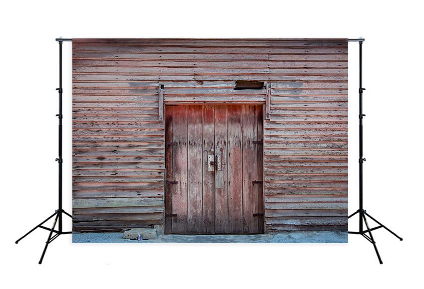 Vinatge Wood Cabin Door Barn Backdrop for Photography D417