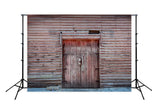 Vinatge Wood Cabin Door Barn Backdrop for Photography D417