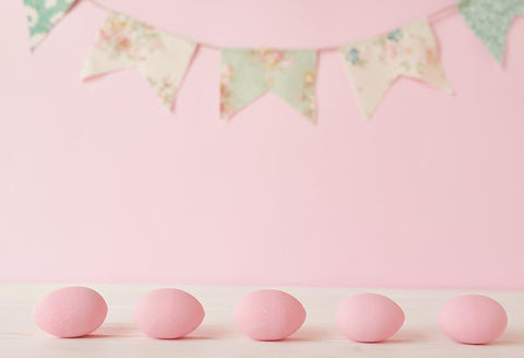 Easter Day Pink Easter Eggs  Backdrop for Photography D574