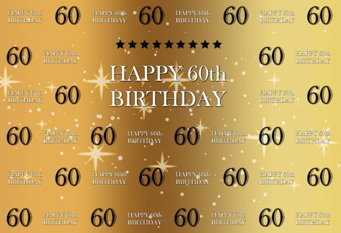 Custom Golden Birthday Photography Backdrop D590