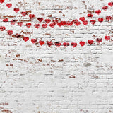 Brick Hearts Backdrops for Valentine Photography D676