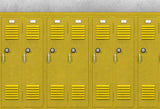 Back to School Day Yellow Locker Row Backdrop for Photos