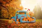 Fall Forest Pumpkin Truck Harvest Backdrop