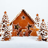 Gingerbread House Backdrop New Year Christmas Photography Background