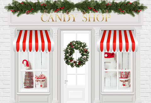 Christmas Candy Shop Decor Photography Backdrop D902