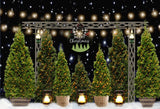 Road Christmas Tree Decoration Backdrop