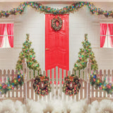 Guirnalda de Navidad Valla Decoración Telón de fondo D995