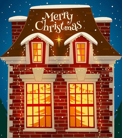 Merry Christmas Backdrops Warm House  for Photo DBD-19392