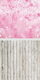 Pink Floral Bokeh Backdrop for Baby Photography F-004