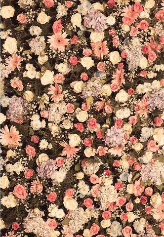 Flowers Wall Floral Backdrop for Events Decorations F-2417