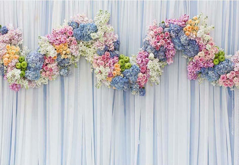 Flower Curtain Decoration Backdrop for Photo Booths F-2421