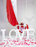 Valentine's Day Love Flower Photo Boorh Backdrop F-2928