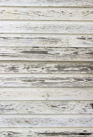 Textura de Madera de Pintura Blanca Vintage Pelada Telón de Fondo para Foto Floor-083