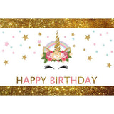 Birthday Party Backdrops Stars Background Golden Backdrop G-127