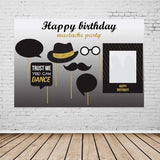 Birthday Backdrops Dance Backdrop Grey Background G-133-1