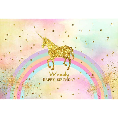 Birthday Party Backdrops Unicorn Backdrop Colorful Background G-138