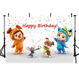 Birthday Party Backdrops Cartoon Background White Backdrops G-159