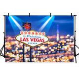 Beautiful Night Las Vegas Bokeh Photo Backdrops G-167