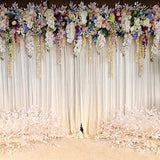  White Curtain Flower Backdrop for Photo Studio G-192