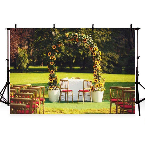 Wedding Backdrops Grass Backdrop Fall Background G-211