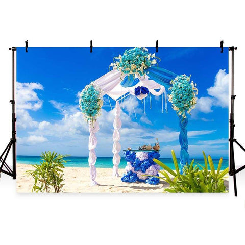 Beach Wedding Seaside Summer Backdrops for Photography G-225